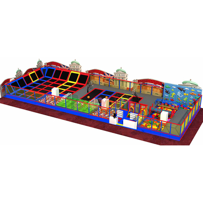 kopen Niet-giftig Trampoline Park-apparatuur UV-bestand Mall Trampoline Park Aanpasbaar online manufacture