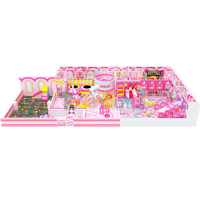  Pink Theme Indoor Playground Commercial Foam Kids Entertainment Equipment