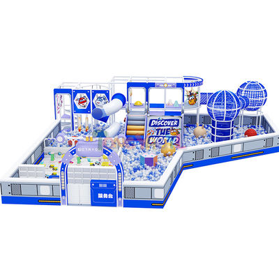 Bon prix Station spatiale Fly Structures de jeu en intérieur Thème de dessin animé Terrain de jeux pour enfants en intérieur Bleu en ligne