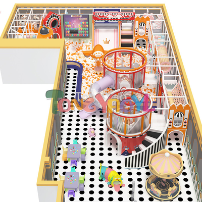 Buy Orange Indoor Commercial Playground Equipment Fantasy Theme Soft Play Playground Equipment online manufacture