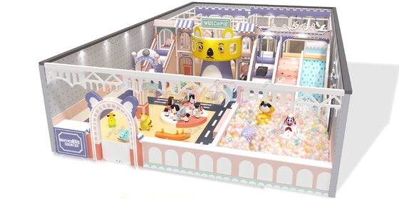 comprar 157 cuadrados Adorable patio de recreo interior con mini carrusel para niños online manufacture