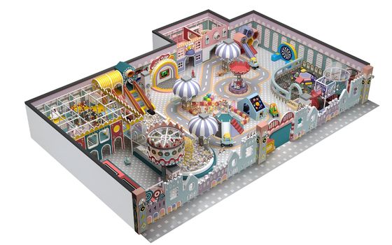 Giá tốt. 450 Quảng trường Thiết bị sân chơi trong nhà Màu sắc Trung tâm mua sắm Thiết bị chơi đa chức năng trực tuyến