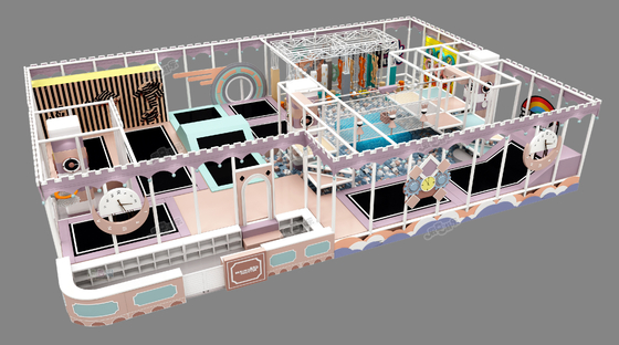 kopen 200 Squares Dream Indoor Playground OEM Adventure Indoor Playground Met Trampoline online manufacture