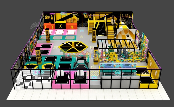 Buy Childrens Trampoline Park Equipment Safety Jumping Playground Indoor Customized online manufacture