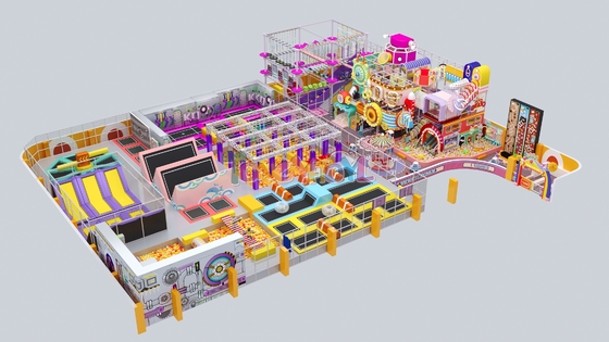 kopen Veiligheid Volwassenen Indoor Trampoline Park 12FT 14FT 15FT Indoor Mall speeltuin apparatuur online manufacture