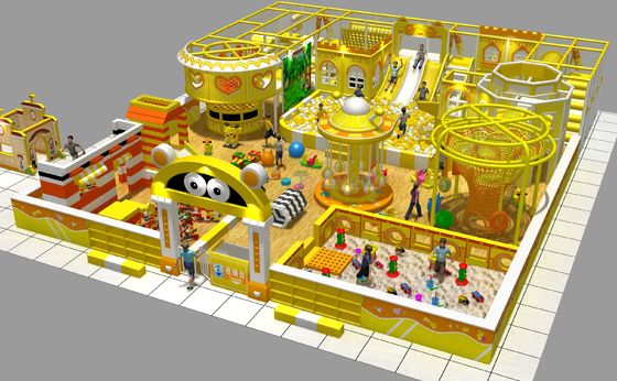 ভালো দাম ৩০০ স্কোয়ার হলুদ জনপ্রিয় মাল্টি আইটেম কাস্টম শিশু বিনোদন খেলার মাঠ অনলাইন