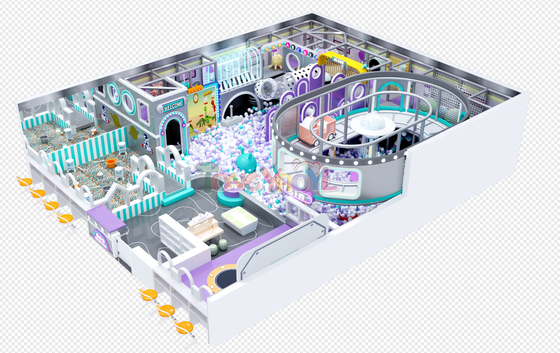 kopen 650 vierkanten Indoor speeltuin apparatuur Purple Indoor speeltuin apparatuur voor de kleuterschool online manufacture