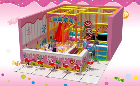 Buen precio Equipamiento de parque infantil interior con temática de dulces: mejora el desarrollo físico y mental de los niños con actividades de juego seguras y divertidas en línea