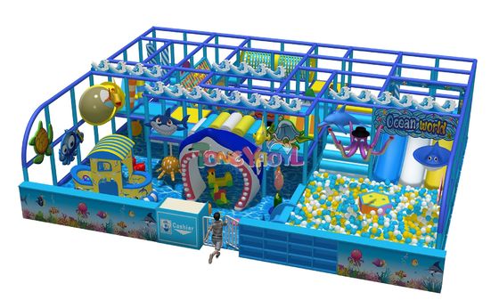 Buen precio Parque Infantil Cubierto Ocean World: Equipamiento de juego personalizado y seguro con temática marina para niños en línea