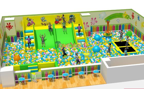 Bon prix Équipement de terrain de jeu intérieur pour les enfants Développement physique et cognitif Sécuritaire et amusant Conception de thème vert en ligne