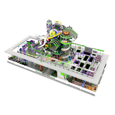 Goede prijs Ninja Challenge Theme Trampoline Park Indoor 8FT 10FT 12FT Kinderen Indoor Vermaakparken online