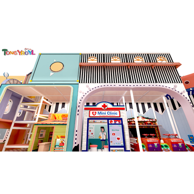 Goede prijs Indoor Role Play House Aanpasbare thema's Indoor speelruimte apparatuur CE goedgekeurd online