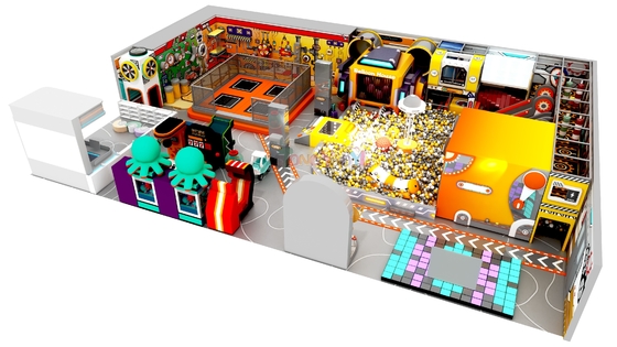 280 Squares Indoor Playground Equipment Cool Theme Indoor Play Gym Equipment Met Klimmuur