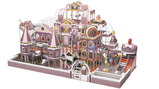 Harga yang bagus High Level Purple Fun Children Multi Project Entertainment Indoor Playground on line