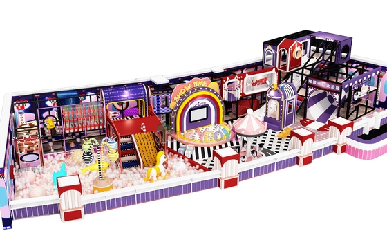 Guter Preis Lila und farbenfrohes Licht Indoor-Spielplatz Kinderpark Online