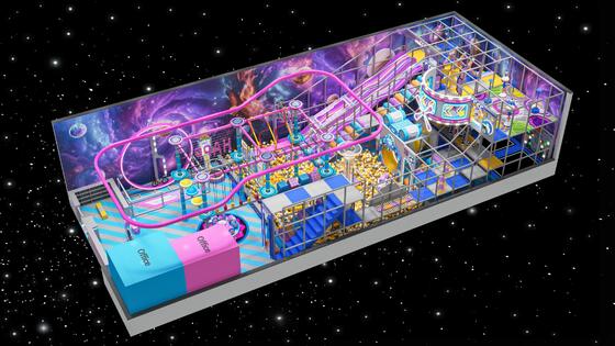 Kualitas Quality Indoor Playground Equipment from factory, 280 sqm space-themed indoor playground, pabrik